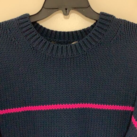 Banana Republic Striped Navy- pink Sweater - Picture 5 of 6